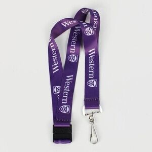 Purple Western University Lanyard